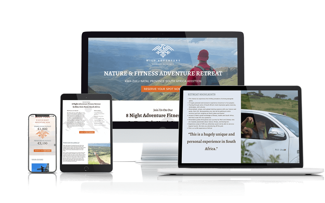 Wild Adventure Fitness Retreats Website + Branding